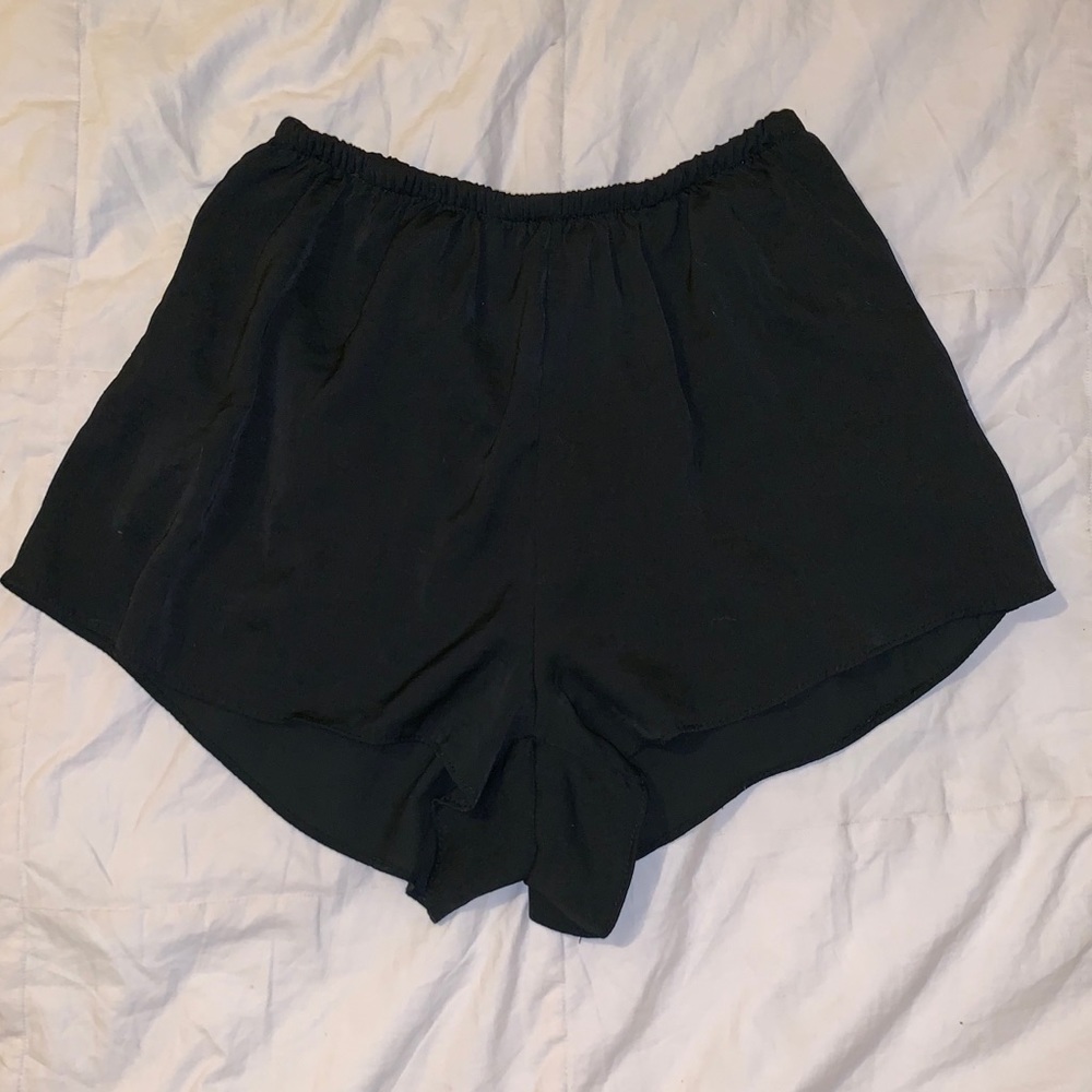 Black Elastic Shorts